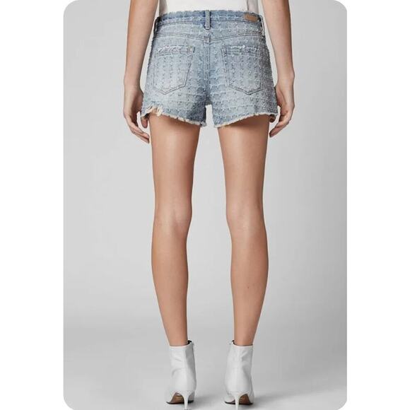 BLANKNYC The Barrow Womens High-Rise Distressed Denim Shorts Sz 24 Frayed Edge - Picture 3 of 11